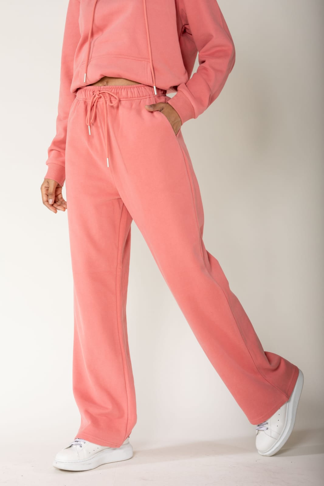 Nina Carter | Dames | Huispak - Jogging pak | Rechte pijpen  | 2 delig | Roze