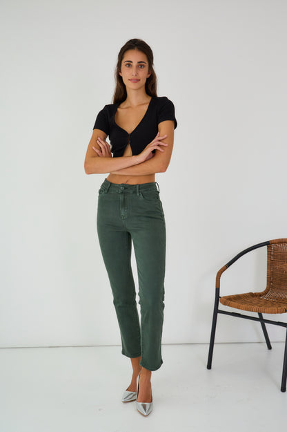 Ana & Lucy |  Dames | Straight leg | Push up | Khaki