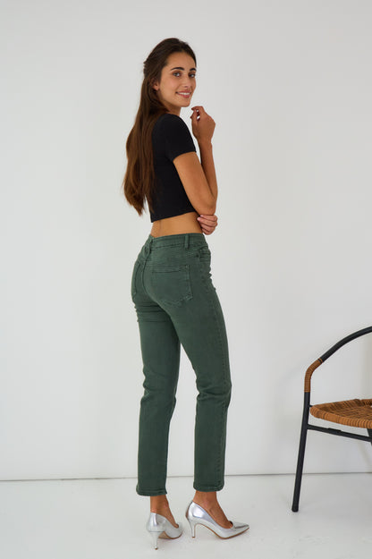 Ana & Lucy |  Dames | Straight leg | Push up | Khaki
