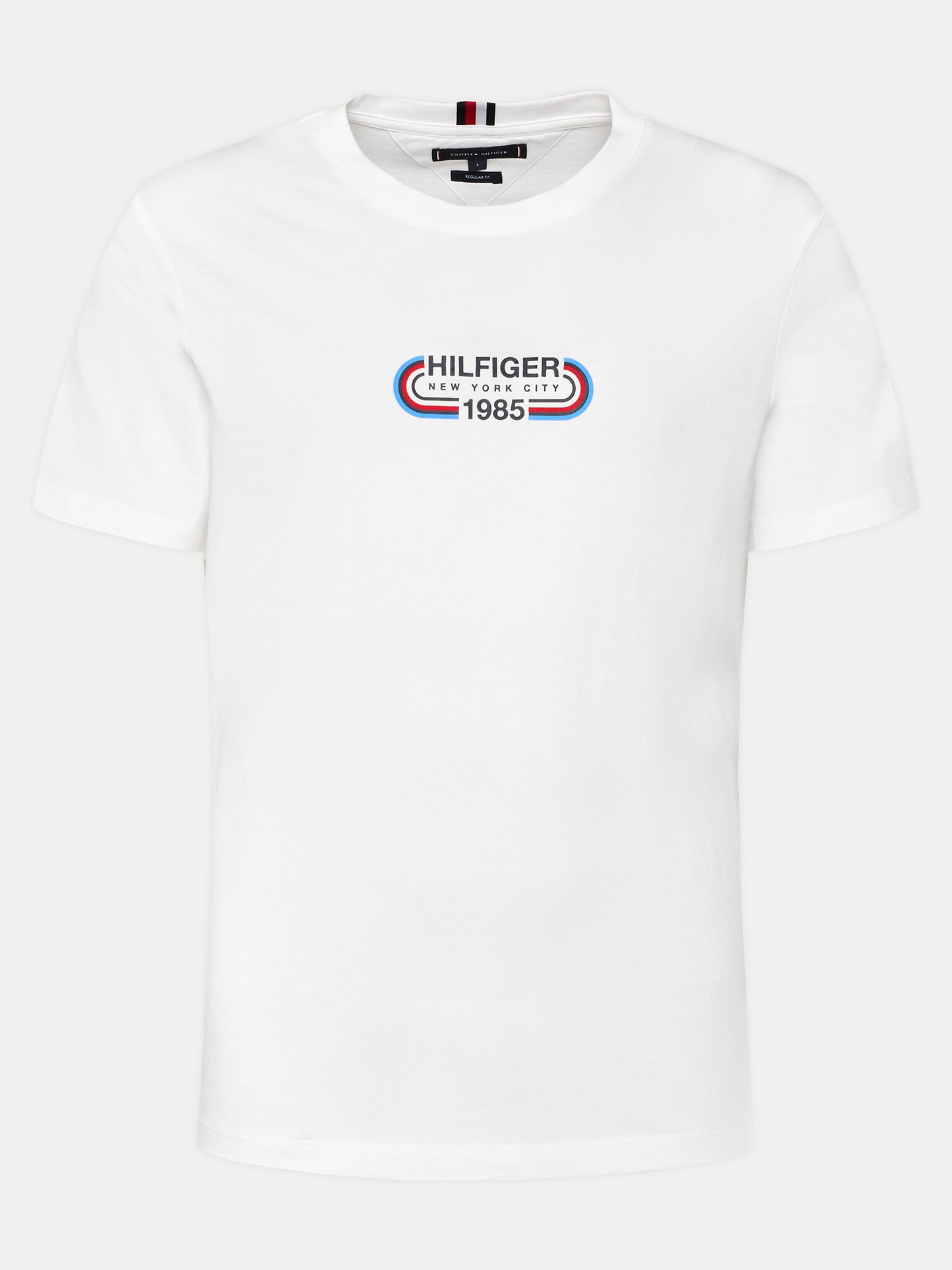 Tommy Hilfiger | Heren | Track logo Crew neck Tee | Wit
