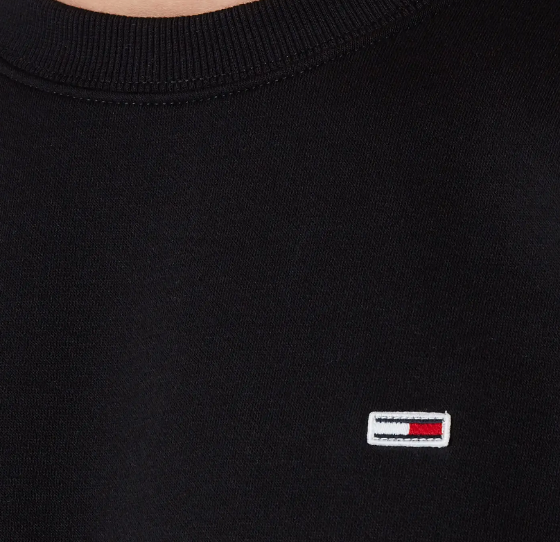 Tommy Jeans | Heren | Regular fleece crew neck | Zwart