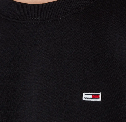 Tommy Jeans | Heren | Regular fleece crew neck | Zwart