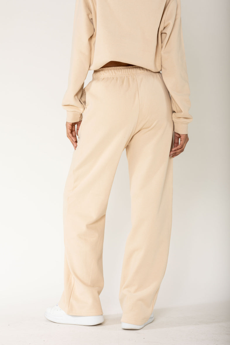 Nina Carter | Dames | Huispak - Jogging pak | rechte pijpen | 2 delig | Creme