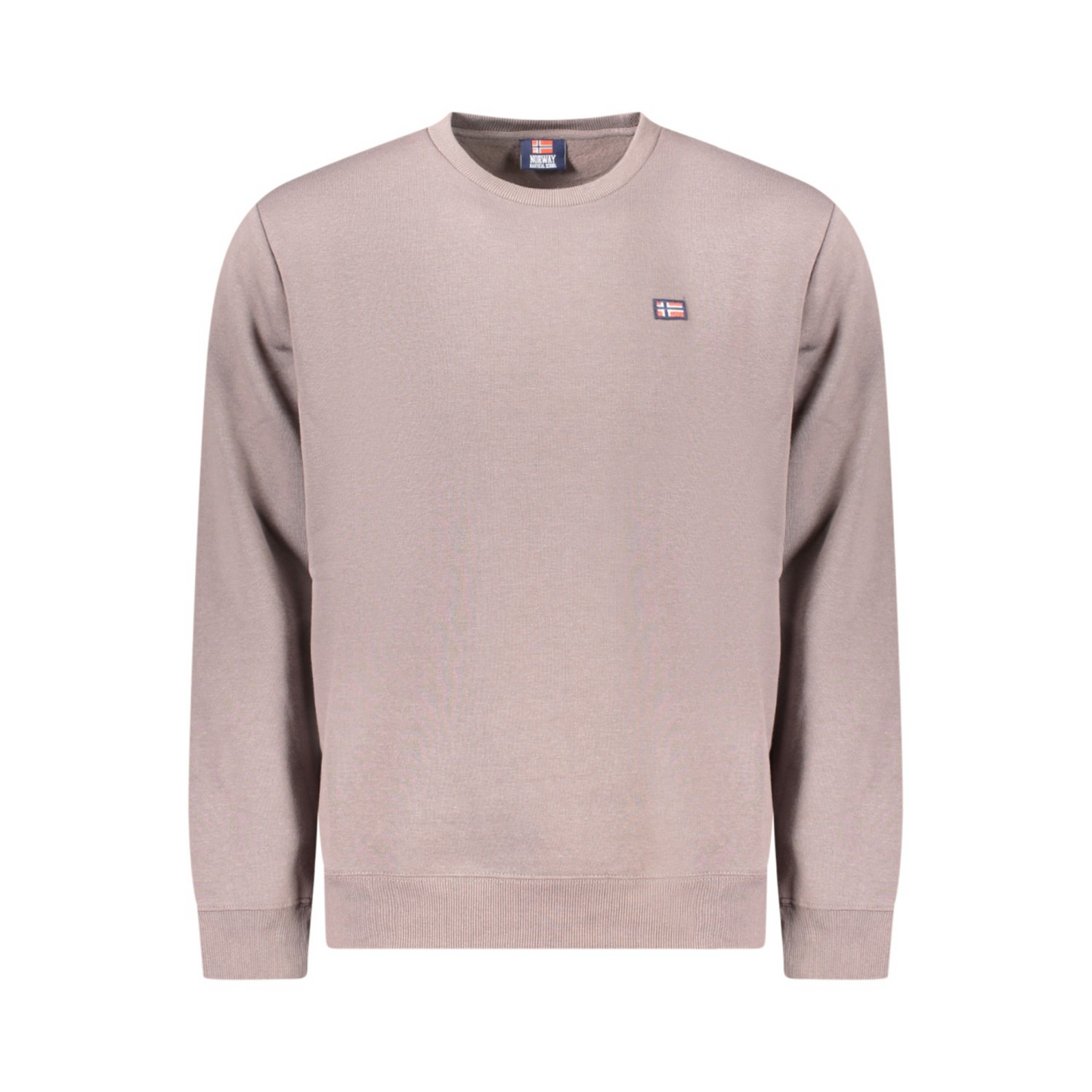 Norway 1963 | Heren | Regular fleece crew neck | Sweater | Bruin / Grijs