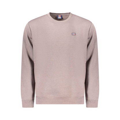 Norway 1963 | Heren | Regular fleece crew neck | Sweater | Bruin / Grijs