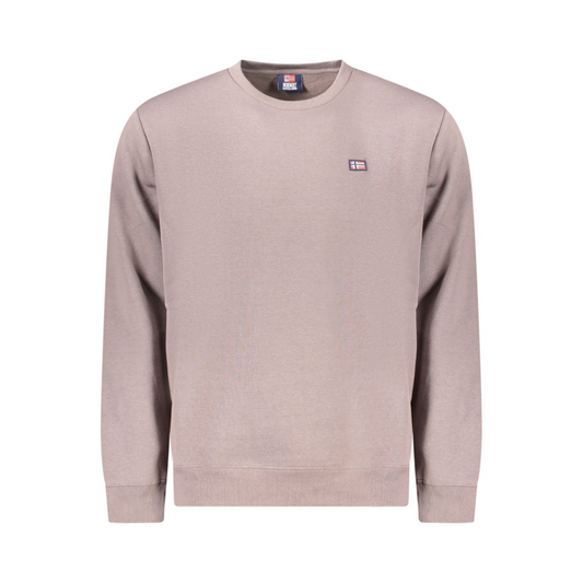 Norway 1963 | Heren | Regular fleece crew neck | Sweater | Bruin / Grijs