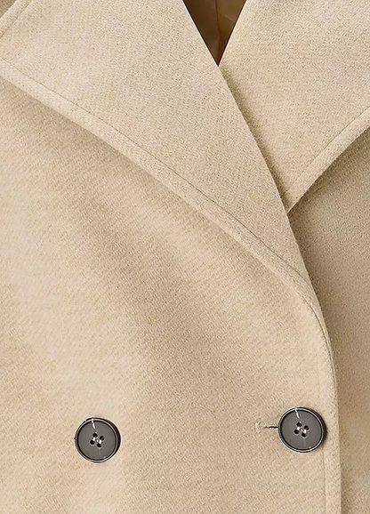 Aniston | Dames | Korte Mantel | Double Breasted | Reverskraag | Beige