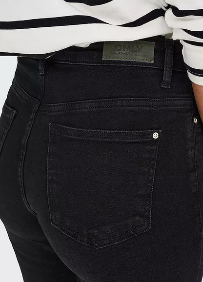 Only | Dames | Jeans | MIDSLIM | Onlsui | Zwart Denim