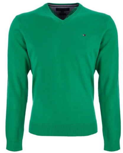 Tommy Hilfiger | Heren | Classic V hals trui | Fris Groen
