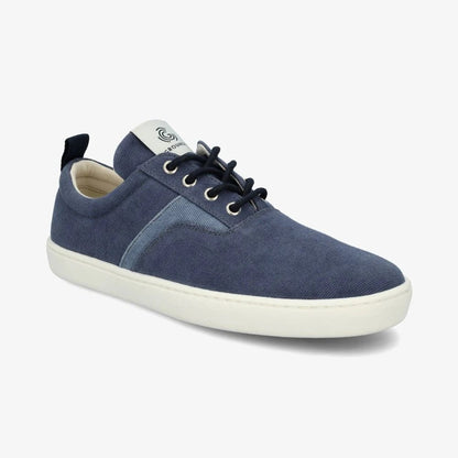 Barefoot Groundies®| Sneakers | Dames | Vegan | Gerecycled canvas | Ademend en licht | Zero drop | Zomerschoen | Blauw