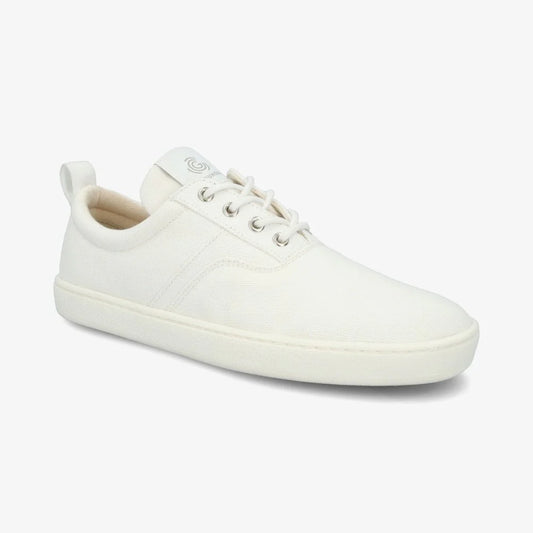 Barefoot Groundies®| Sneakers | Dames | Vegan | Gerecycled canvas | Ademend en licht | Zero drop | Zomerschoen | Wit