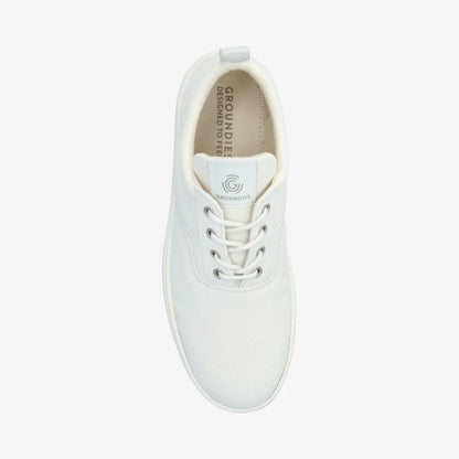 Barefoot Groundies®| Sneakers | Dames | Vegan | Gerecycled canvas | Ademend en licht | Zero drop | Zomerschoen | Wit