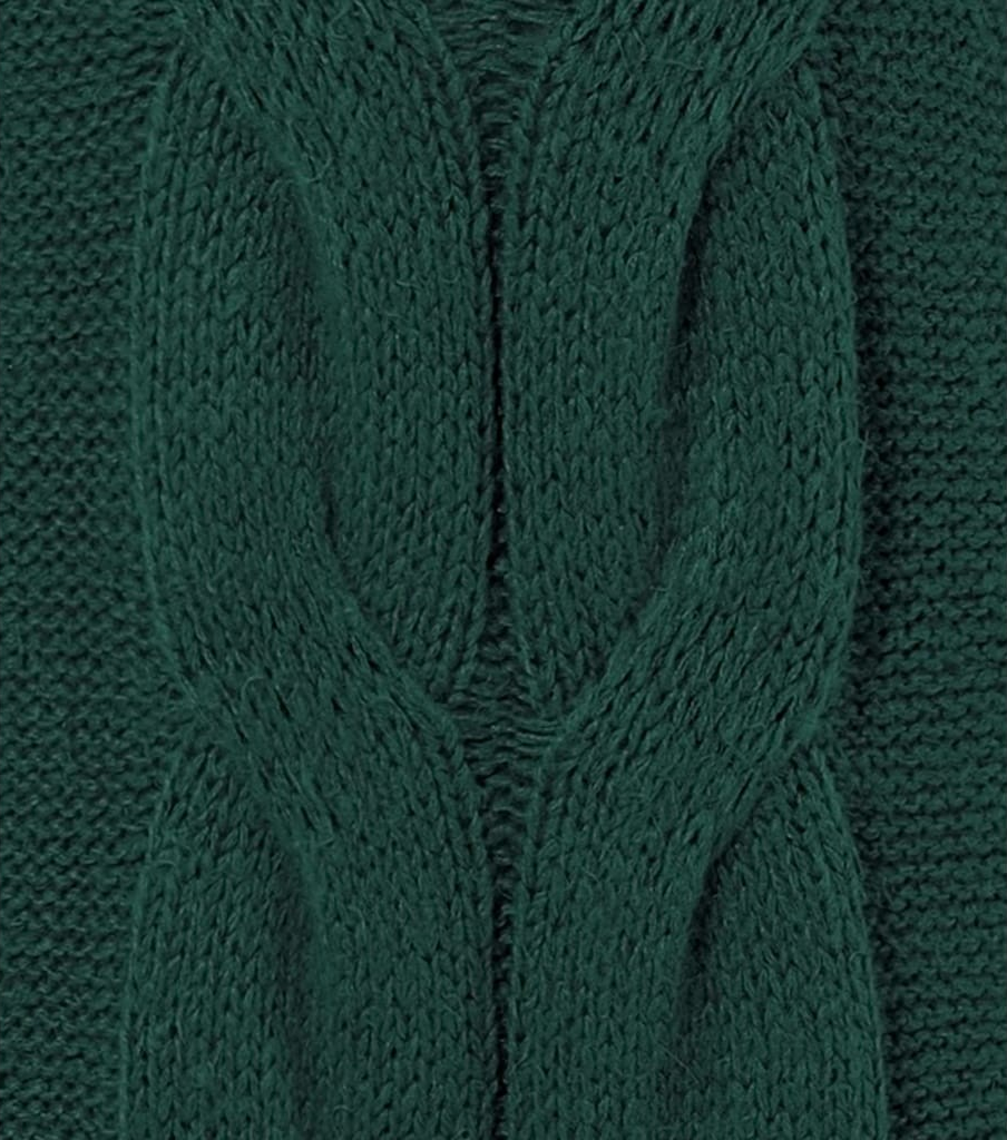 Aniston | Dames | Oversized Gebreide Jurk | Kabel |Groen