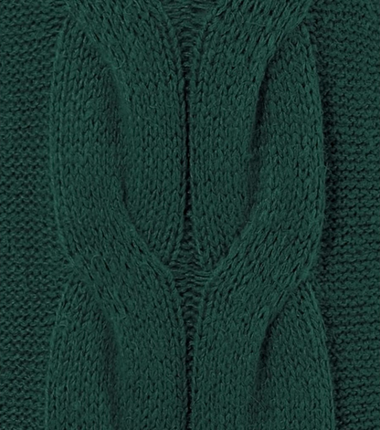 Aniston | Dames | Oversized Gebreide Jurk | Kabel |Groen