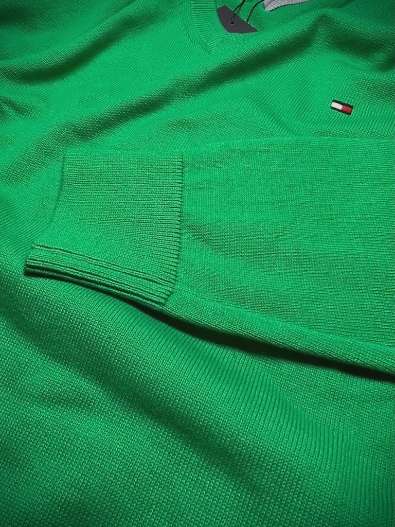 Tommy Hilfiger | Heren | Classic V hals trui | Fris Groen