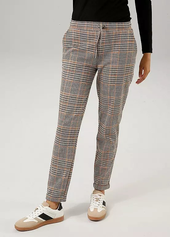 Aniston | Dames | Check print | pull on broek