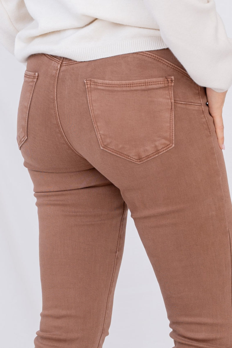Ana & Lucy | Dames | Flared - Push up | Bruin - Warm Cognac