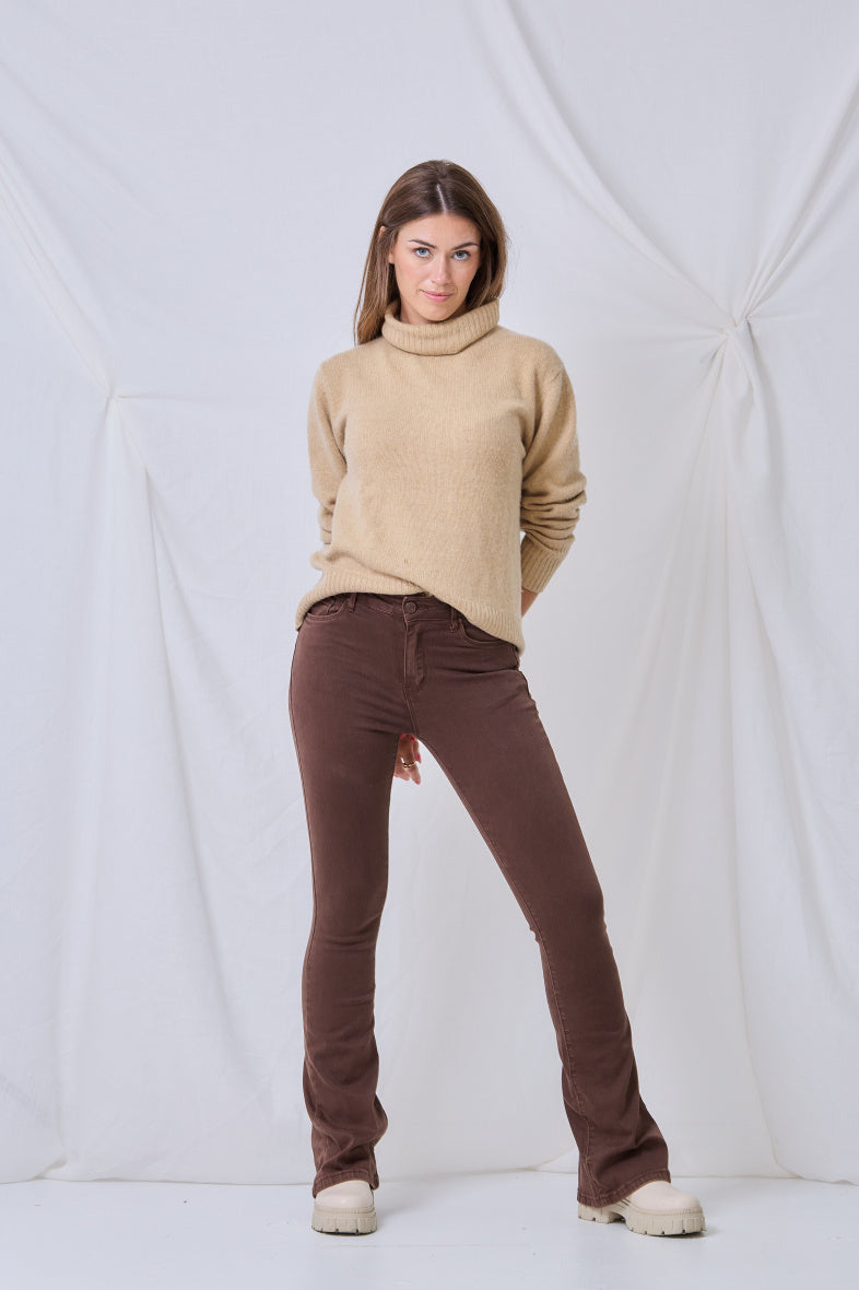 Ana & Lucy | Dames | Flared - Push up | Bruin - Chocolade