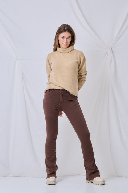 Ana & Lucy | Dames | Flared - Push up | Bruin - Chocolade