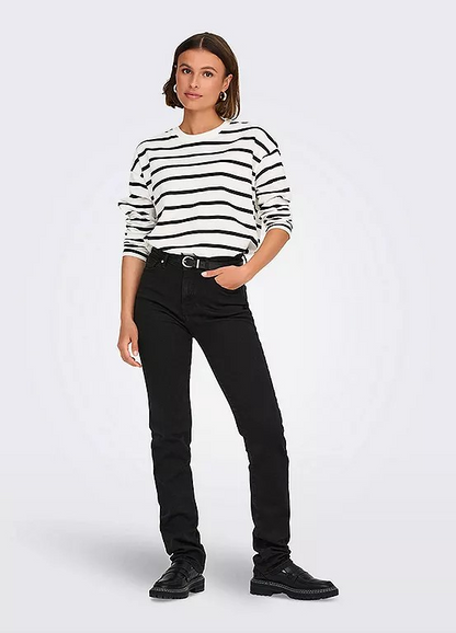 Only | Dames | Jeans | MIDSLIM | Onlsui | Zwart Denim