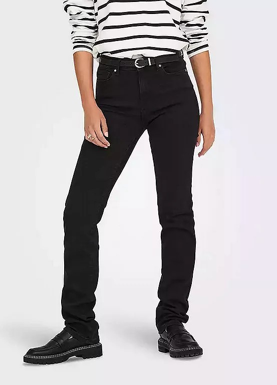 Only | Dames | Jeans | MIDSLIM | Onlsui | Zwart Denim