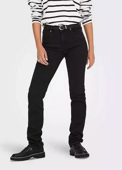 Only | Dames | Jeans | MIDSLIM | Onlsui | Zwart Denim
