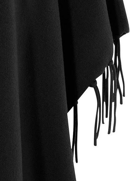 Aniston | Dames | Poncho | Zwart | Fijn breisel