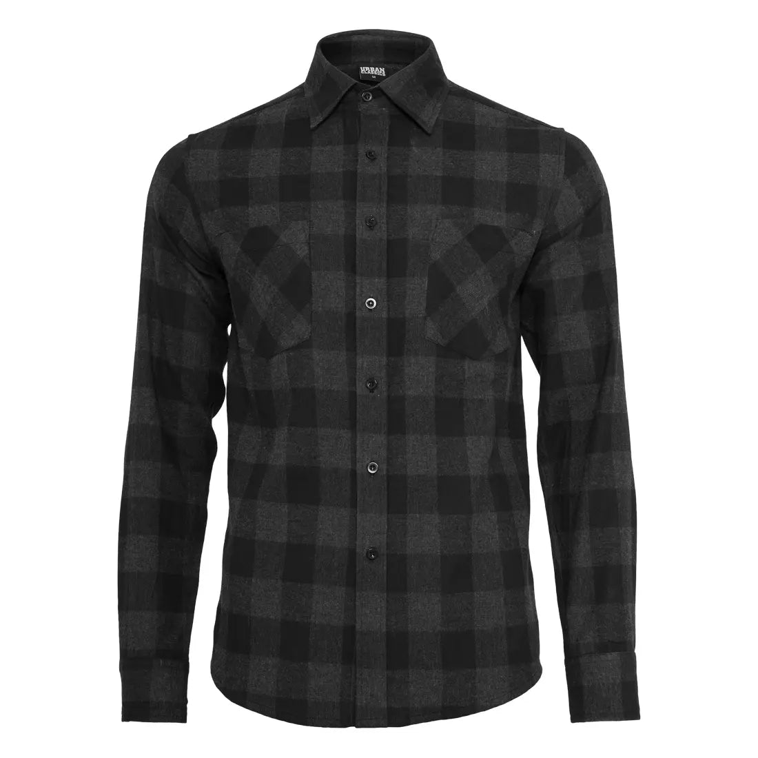Urban Classics | Heren | Flanel Overhemd | Zwart Grijs Geblokt