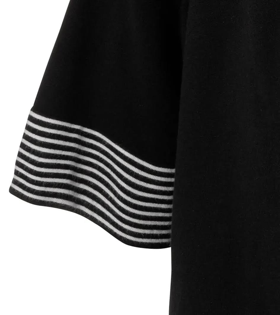 Aniston | Dames | Gebreide trui "Poncho stijl" | Zwart