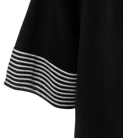 Aniston | Dames | Gebreide trui "Poncho stijl" | Zwart