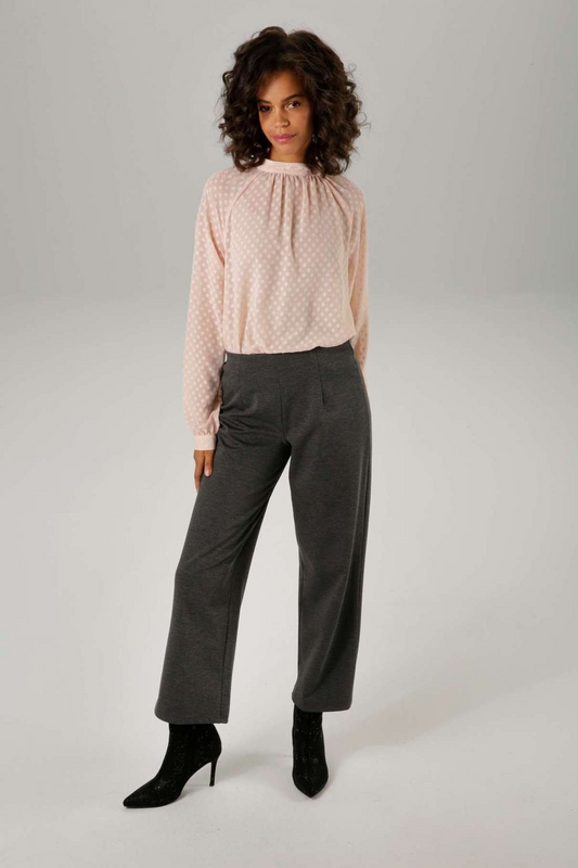 Aniston | Dames | Blouse | Feestelijk | Gestippeld Transparant | Roze