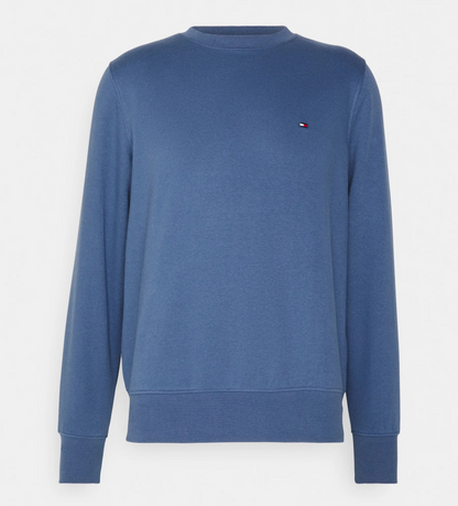 Tommy Jeans | Heren | Regular fleece crew neck | Faded Indigo