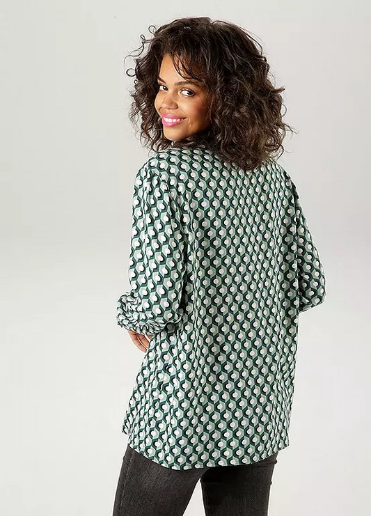 Aniston | Dames |  Blouse | Graphic print | Groen