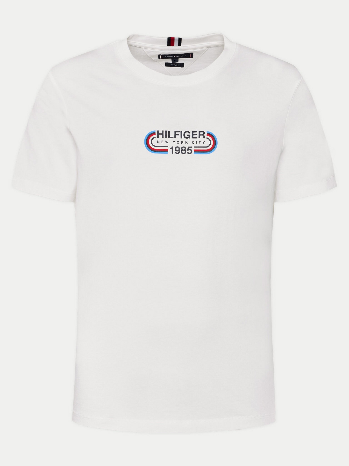 Tommy Hilfiger | Heren | Track logo Crew neck Tee | Wit