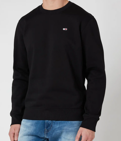 Tommy Jeans | Heren | Regular fleece crew neck | Zwart