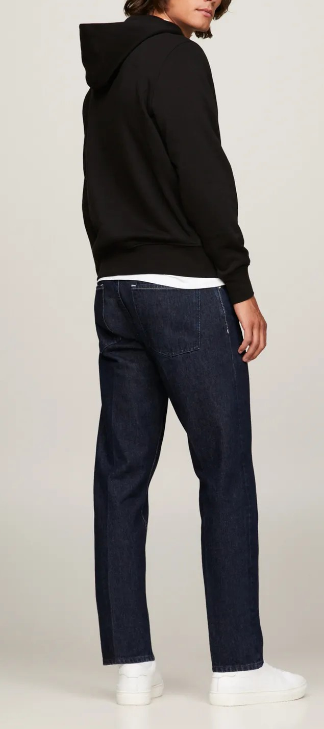 Tommy Jeans | Heren | Hoodie flagpatch logo klein | Zwart