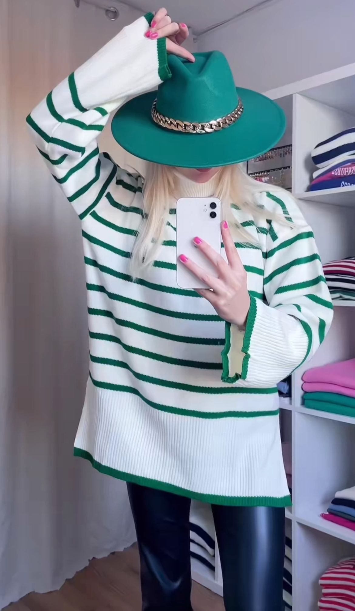 Max Mara | Dames | Trui Streep  | Groen- crème