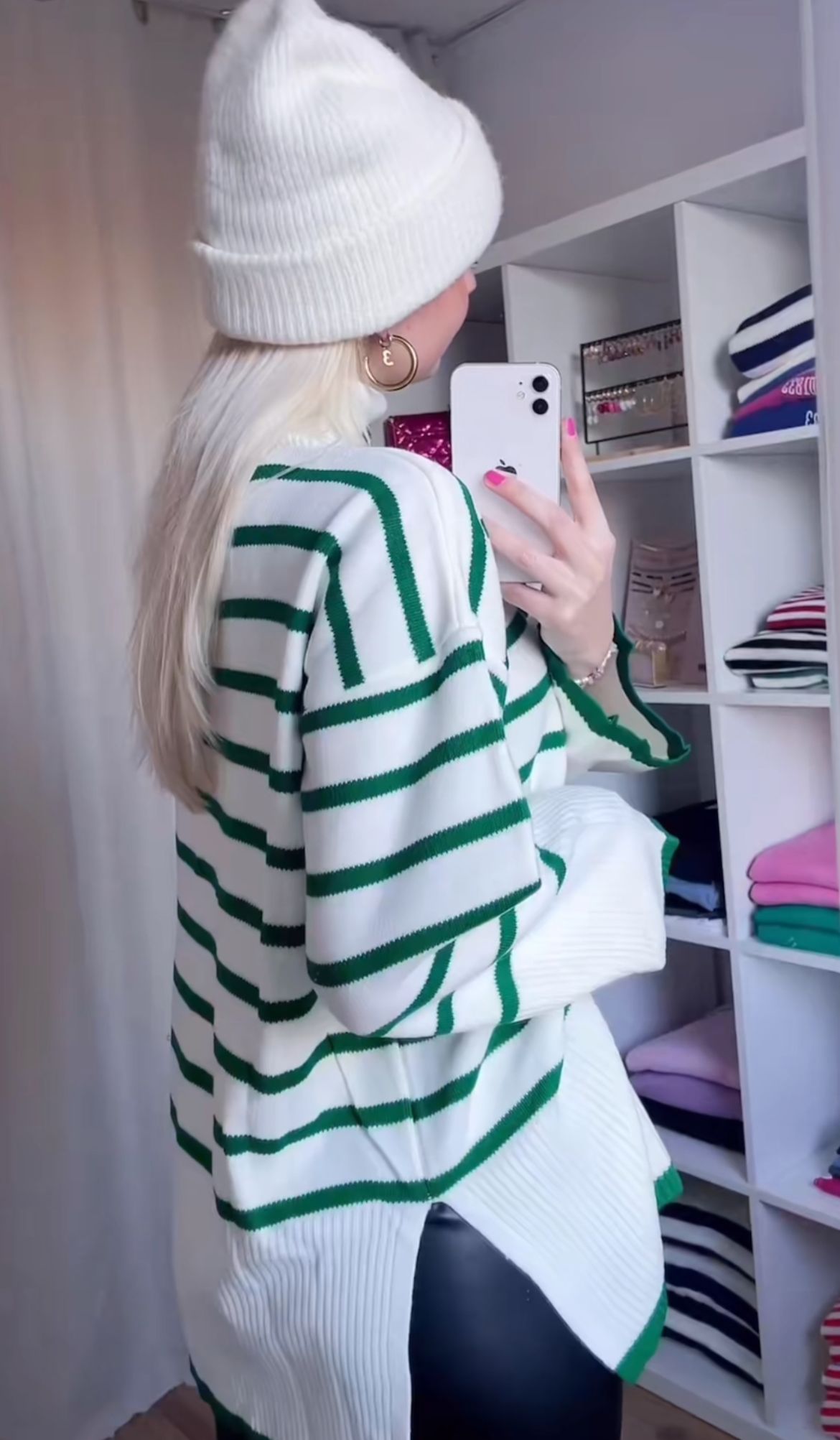 Max Mara | Dames | Trui Streep  | Groen- crème